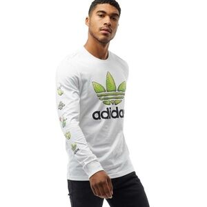 Adidas Long Sleeve White Tee cactus graphics succulent